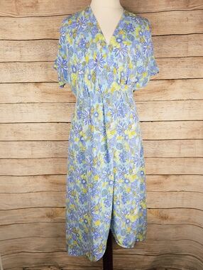 ModCloth NWT Delight 100% Silk Midi Floral Print Wrap Dress Size Large